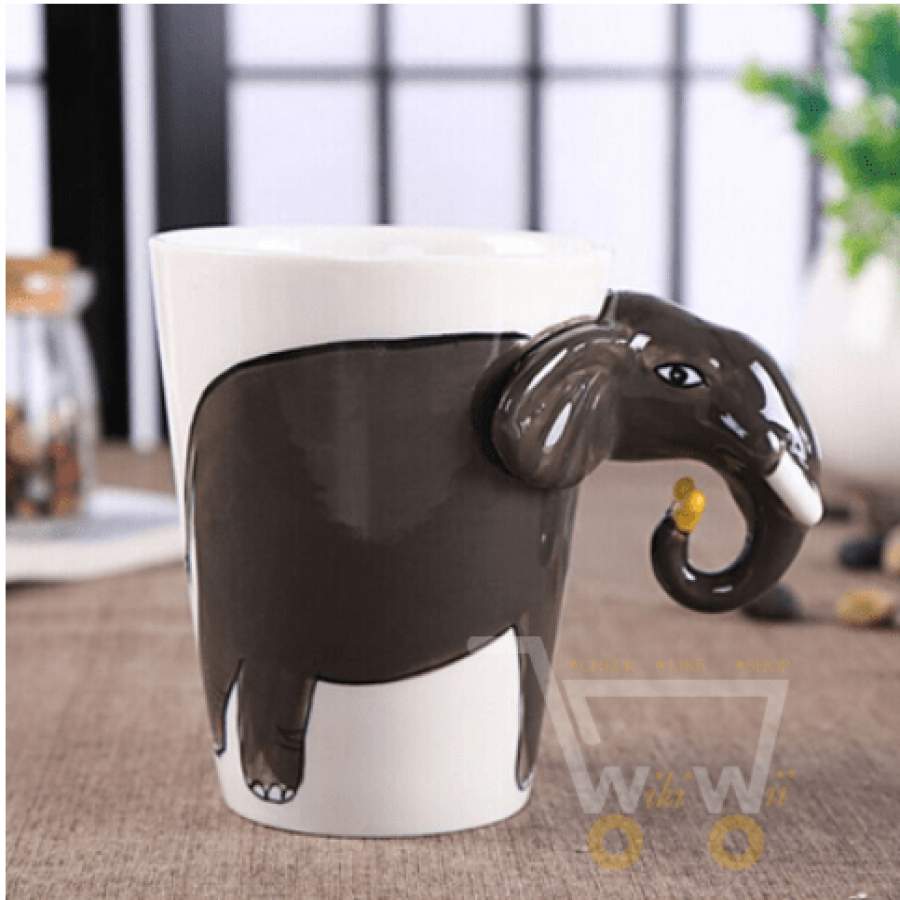 3D Animal Shape Ceramic Mug