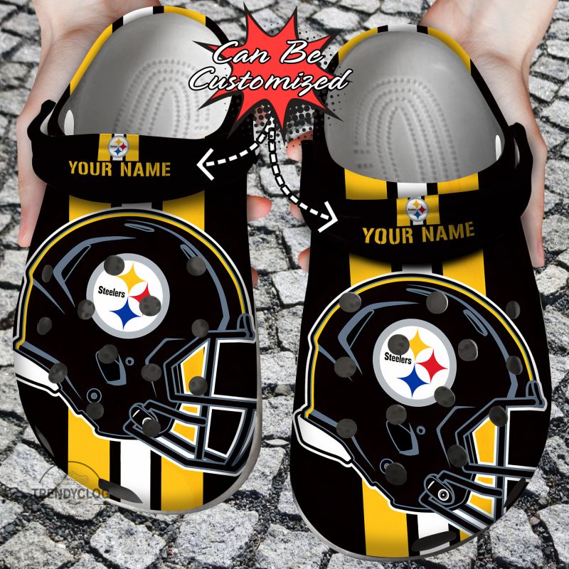 Football Personalized PSteelers Team Helmets Clog Shoes