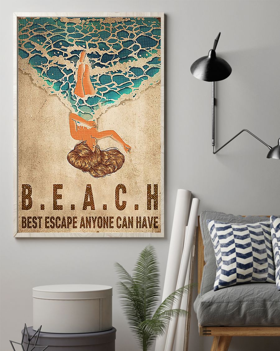 Swimming – Best Escape Anyone Can Have Vertical Canvas And Poster | Wall Decor Visual Art