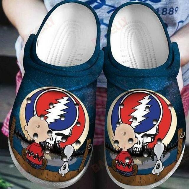 Grateful Dead Scene Crocs Crocband Clog Comfortable Water Shoes