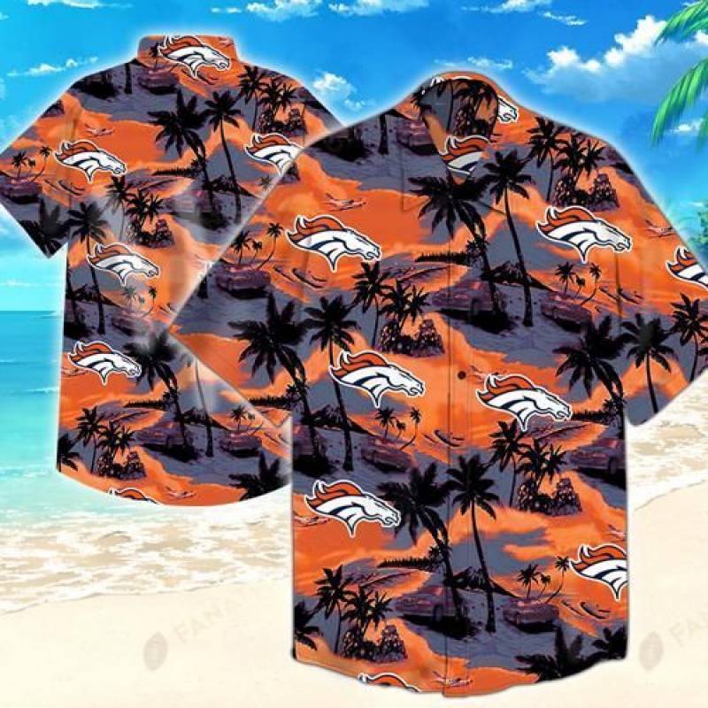 Denver Broncos Coconut Tree Hawaii 3D Shirt