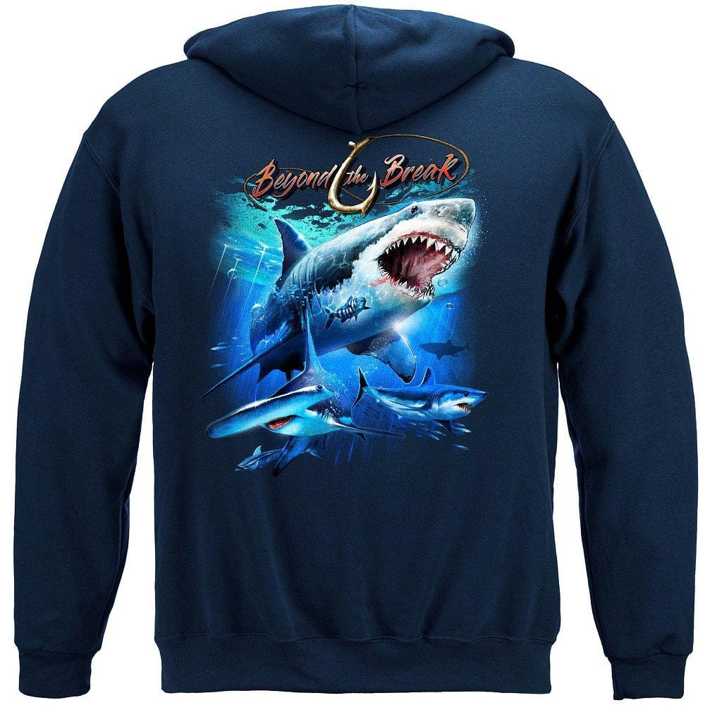 Shark Off Shore Fishing Premium Hooded Sweat Shirt