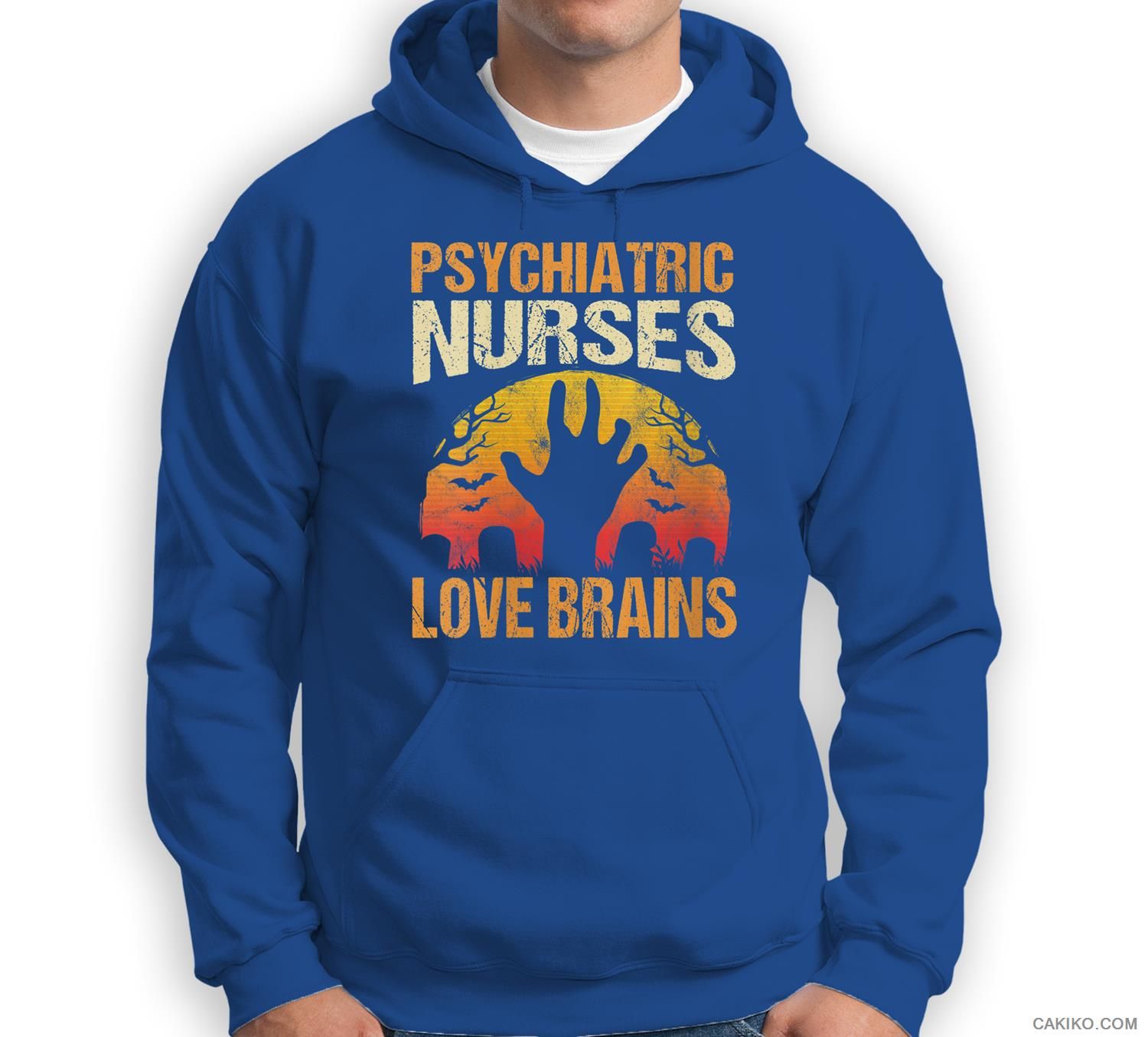 Womens Psychiatric Nurses Love Brains Halloween Costume Nurse Sweatshirt & Hoodie