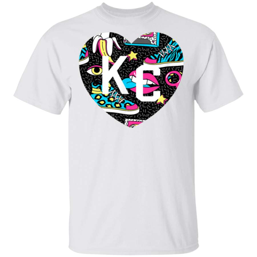 Design_KC Heart Kansas City Heart Retro Kc 80s 90s Throwback Love TShirt