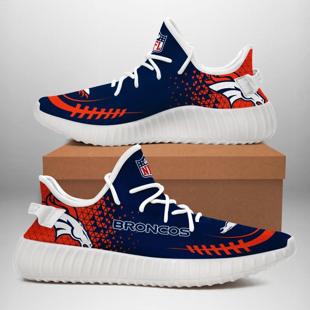 Denver Broncos Custom Shoes Sport Sneakers Denver Broncos Yeezy Boost 350