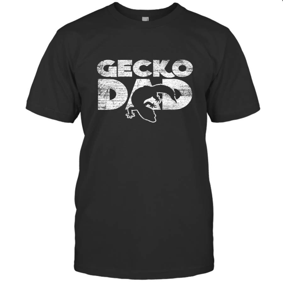 Vintage Gecko Dad  Animal Daddy Fathers Day Gecko Men’s T-Shirt