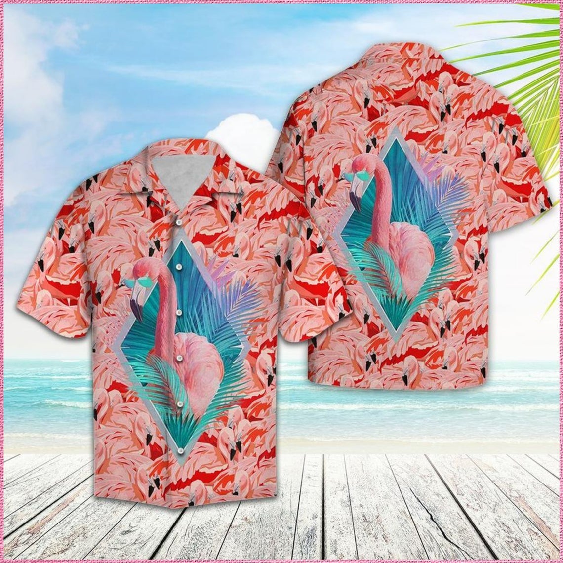 Cute Flamingo Hawaii Shirt Made In Summer Beach Shirts Ha75105