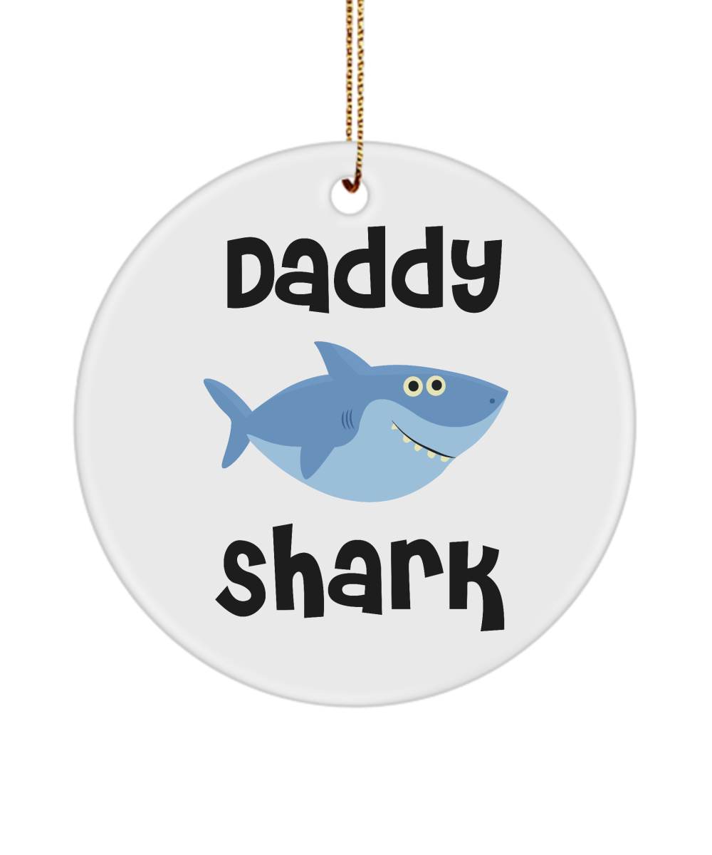 Daddy Shark Ceramic Christmas Tree Ornament