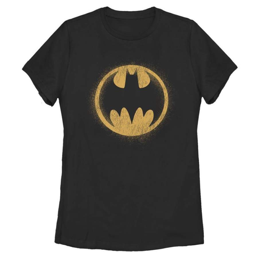 Bat Logo Faded – DC Comics: Batman Black T-Shirt, Women’s