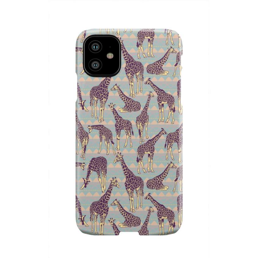 Aztec Giraffe Pattern Print Phone Case