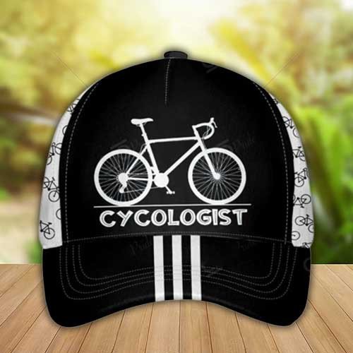 Personalized Cycologist Classic Cap, Mountain Bike Pattern Cycling Baseball Cap For Cyclists