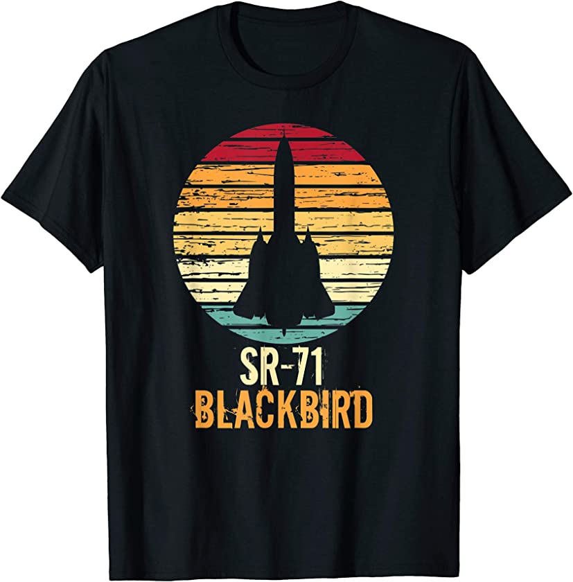 Vintage SR-71 Blackbird Military Aviation Aircraft T-Shirt