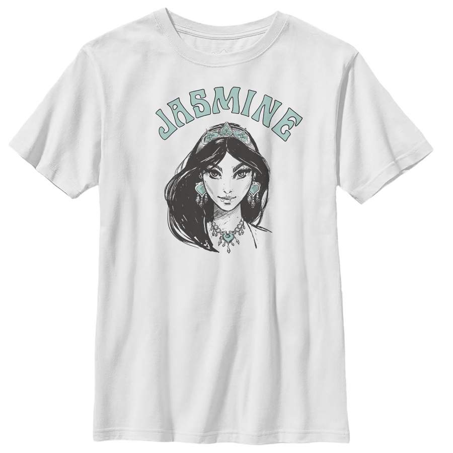 Aladdin Boy’s Jasmine Sketch  T Shirt