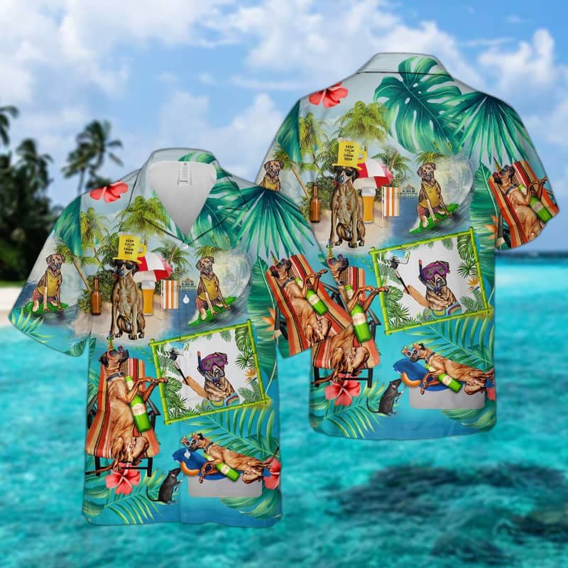 Felacia Rhodesian Ridgeback Surfing Hawaii Shirt Ha92878