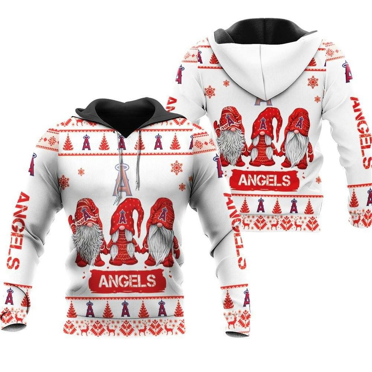 Christmas Gnomes Los Angeles Angels Ugly Christmas 3D Printed Sweatshirt 3D 3D Hoodie Sweater Tshirt Hoodie6579