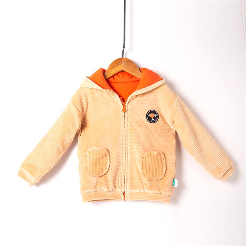 2022 Winter New Fleece Hooded Sweater Children’s Single Layer Cotton Thick Top alx