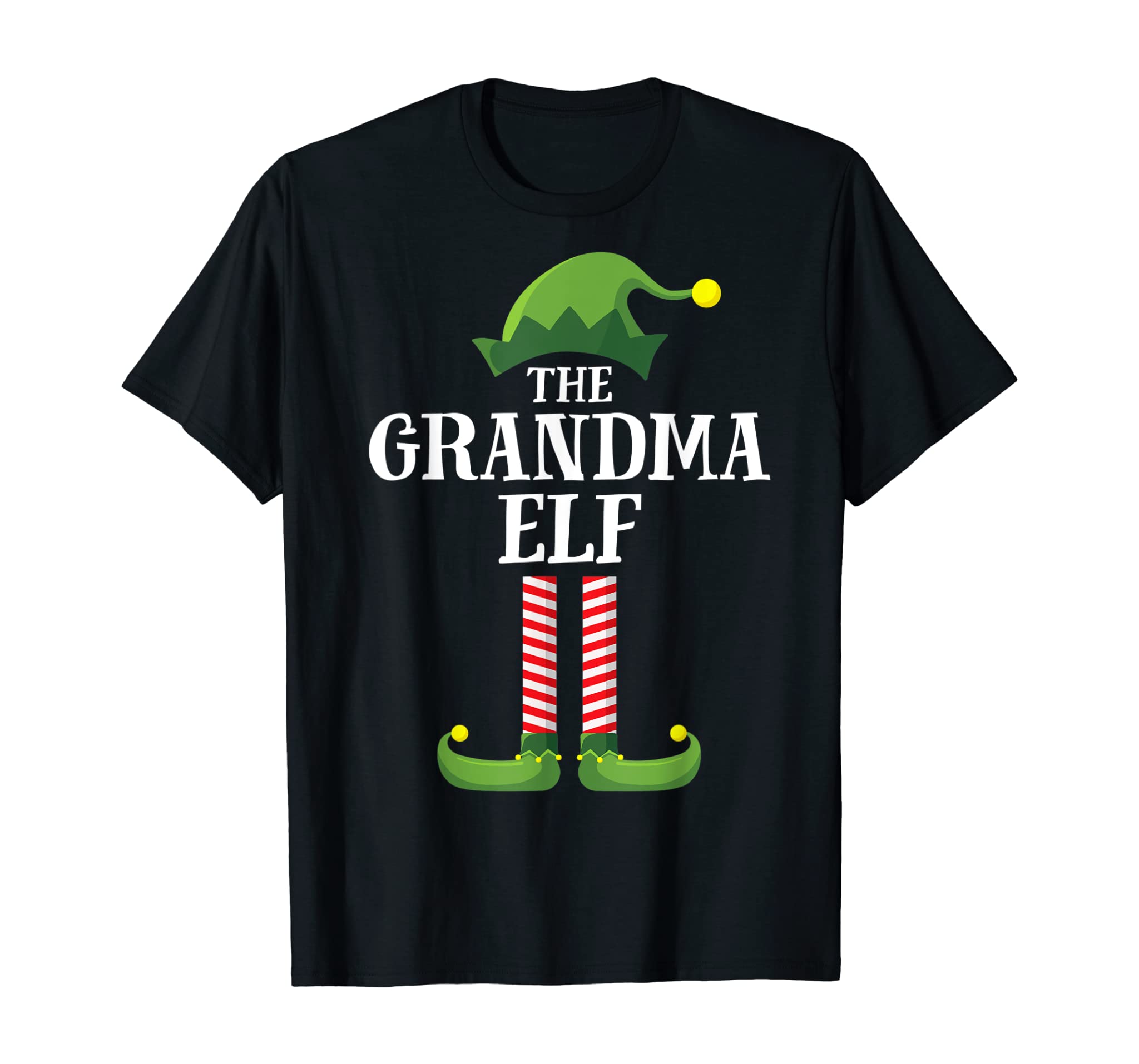 Grandma Elf Matching Family Group Christmas Party Pajama T-Shirt