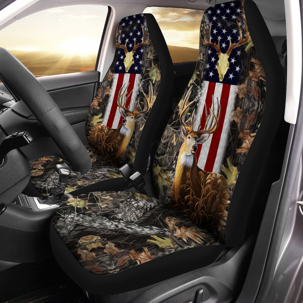 USA PROUD WHITETAIL HUNTER CAR SEAT COVER