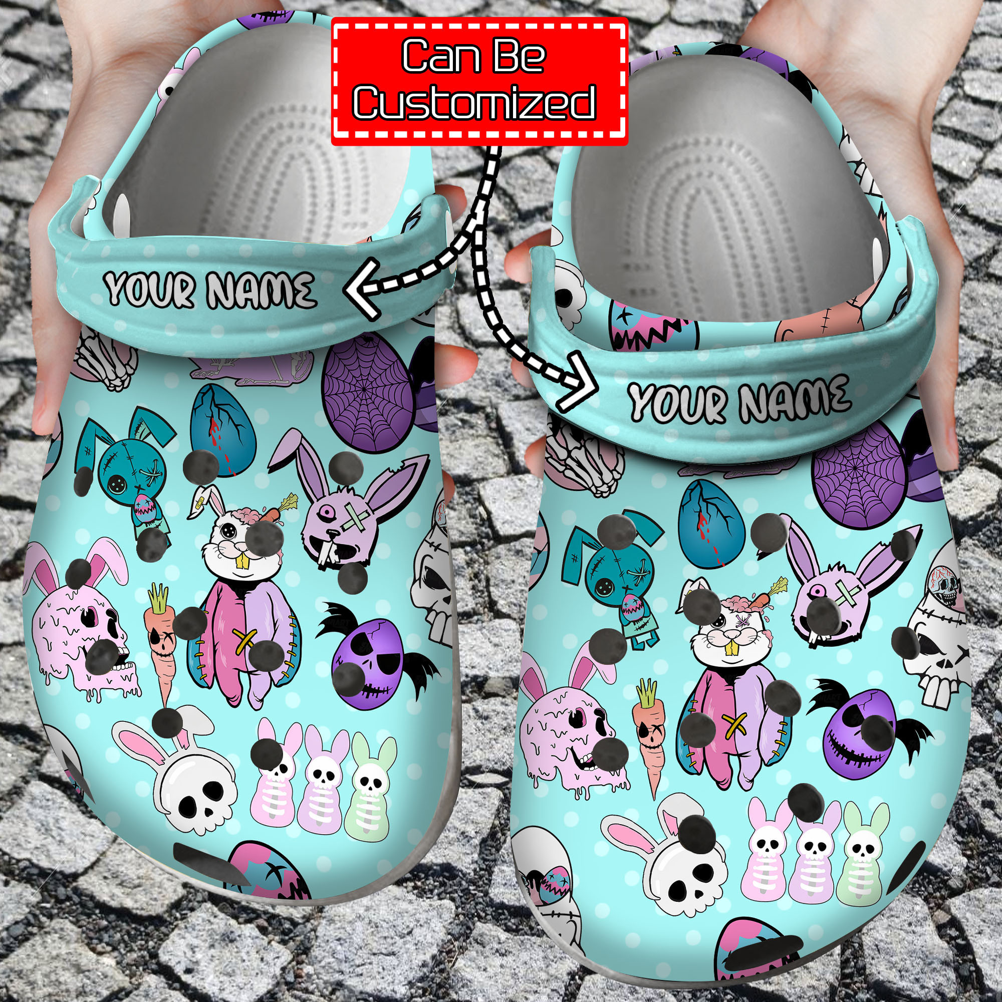 Easter Crocs Personalized Creepy Cute Spooky Easter Clog Shoes ...