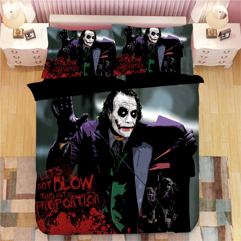 Peckshirt Haha The Joker 3D Bedduvet Covers Pillowcases The Joker Bedding Sets Bedclothes Bed Set - Print In Your Way