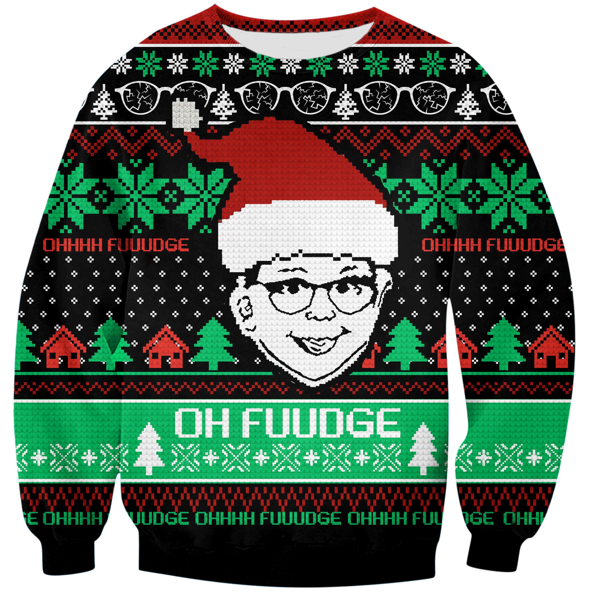 A Christmas Story Oh Fudge Print Ugly Christmas Sweatshirt Hoodie All Over Printed Pf182