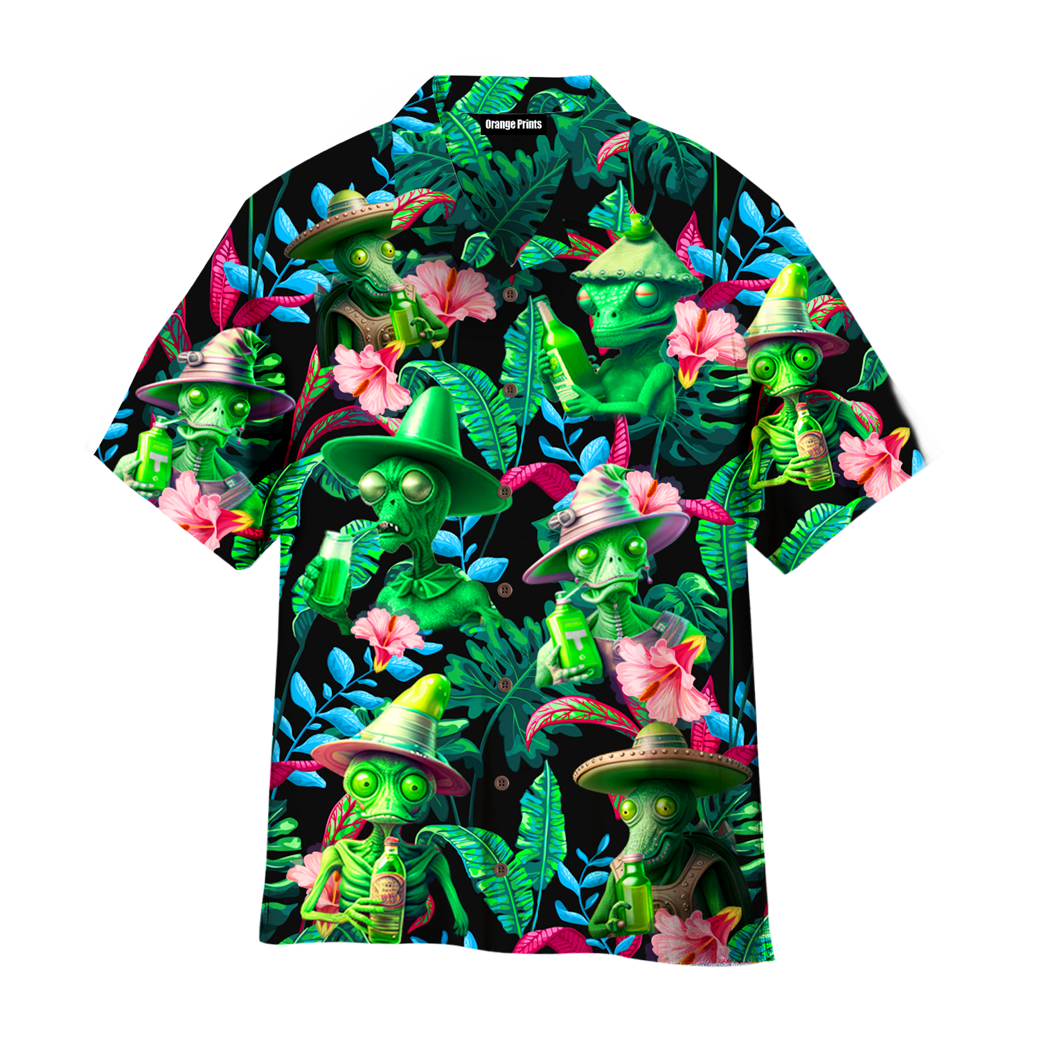 Alien Drinking Vodka Hawaiian Shirt | For Men & Women | Wt2246