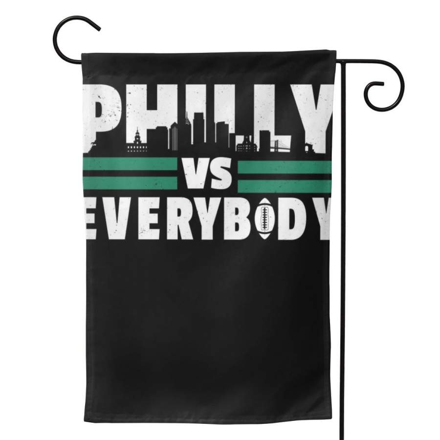 2 Pcs Garden Flag Philly City Logo Horizontal Poster 12.5″x18″ -Mothers Day, Birthday Gifts for Mom, Dad, Wife, Husband, Daughters, Grandma, Friends