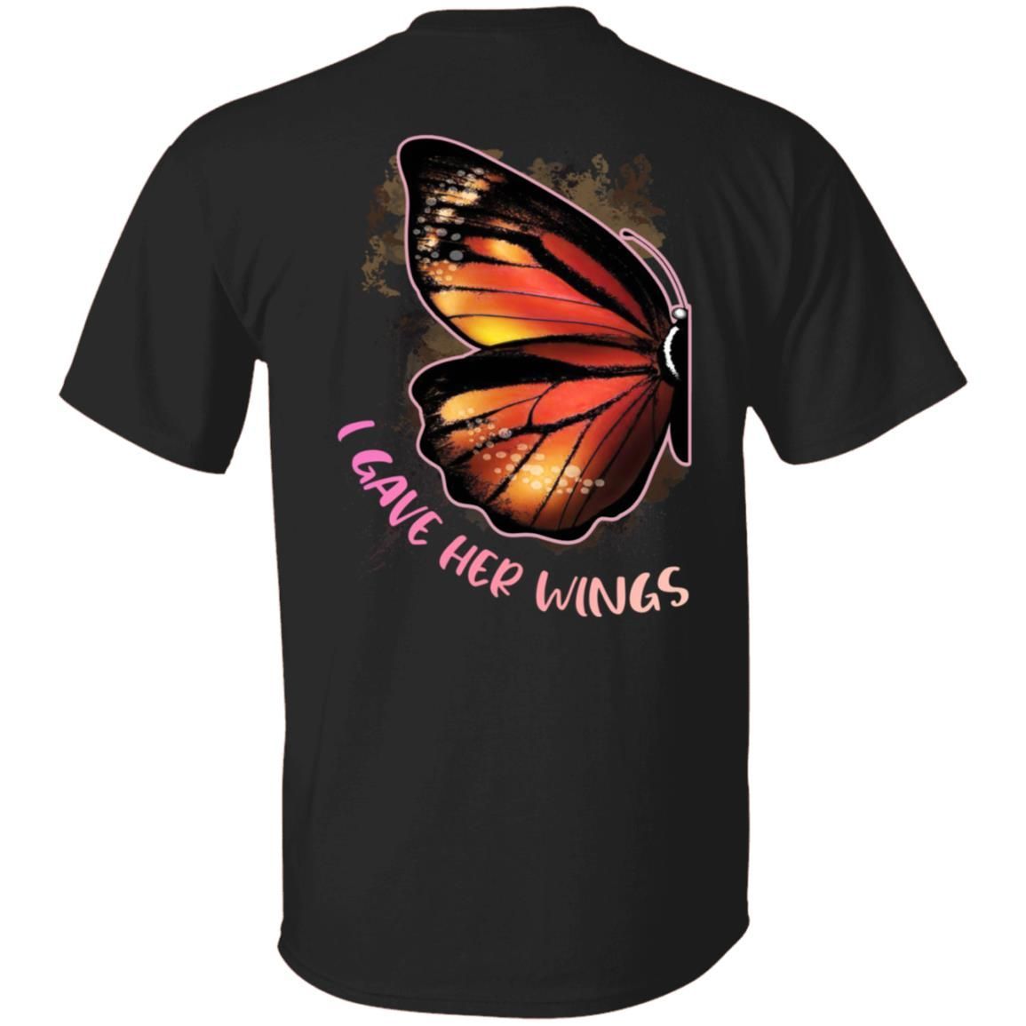 I Gave Her Wings Butterfly Best Friend Couple Print On Back Hoodie  Bestie Matching Sweatshirt  Long Sleeve