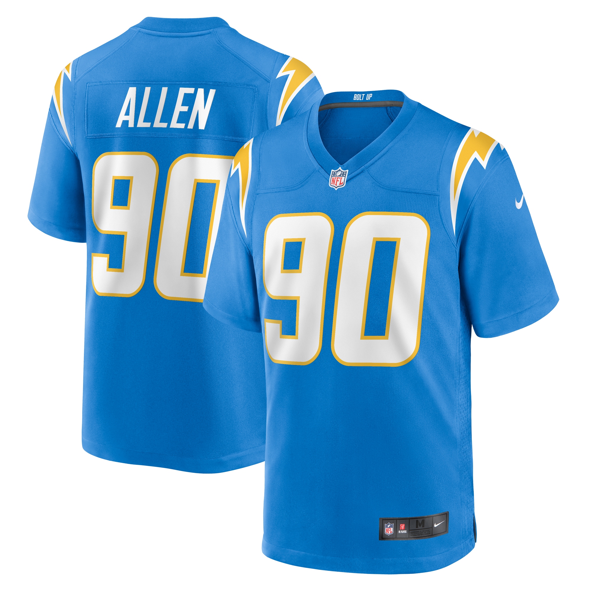 Men’s Los Angeles Chargers Brevin Allen  Powder Blue Team Game Jersey