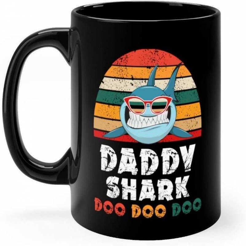 Daddy Shark Doo Doo Doo Beautiful Imagine Art Print Shark Wearing Red Glasses And Smiling Pretty Gift For Shark Lovers Mug Or Color Changing Mug Cc