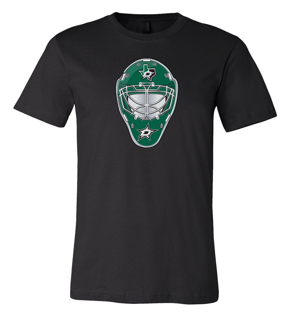 Dallas Stars Goalie Mask Front Logo Team Shirt Jersey Shirt