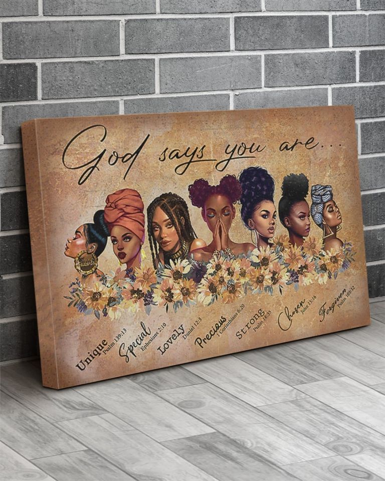 Juneteenth Freedom Day Liberation Black Queen God Says You Are Home Living Room Wall Decor Horizontal Poster Canvas G95