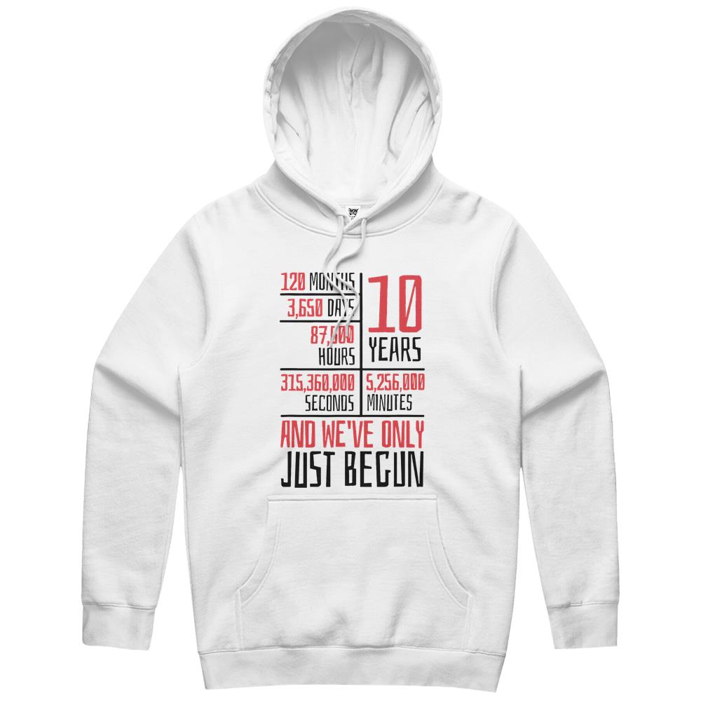 10 Year Anniversary Couple Her Or Him Wedding Gift Hoodie
