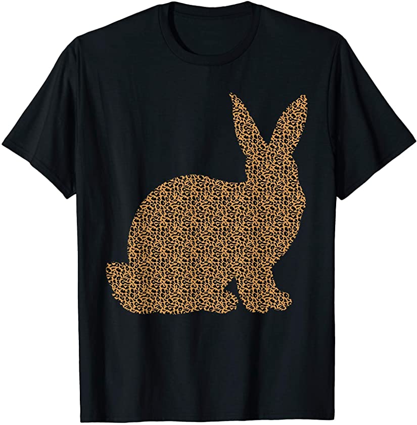 Bunny Leopard Plaid Pattern Womens Easter Bunny Easter’s Day T-Shirt