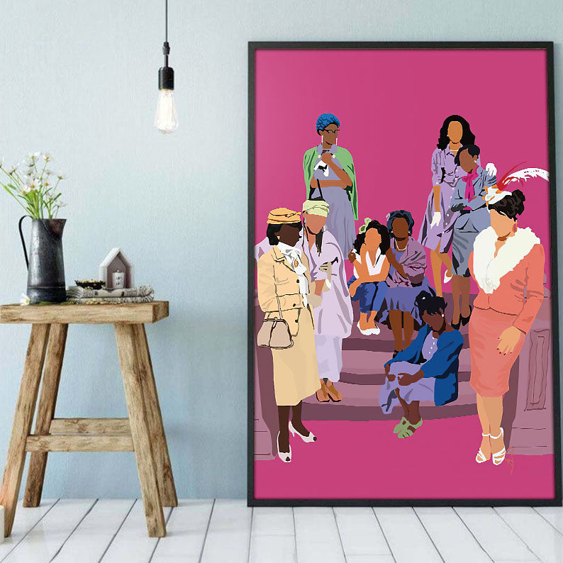 Black African American Canvas Art Adorable African Poster Art Prints Black Girl Pride African King Alluring Canvas Home Decoration