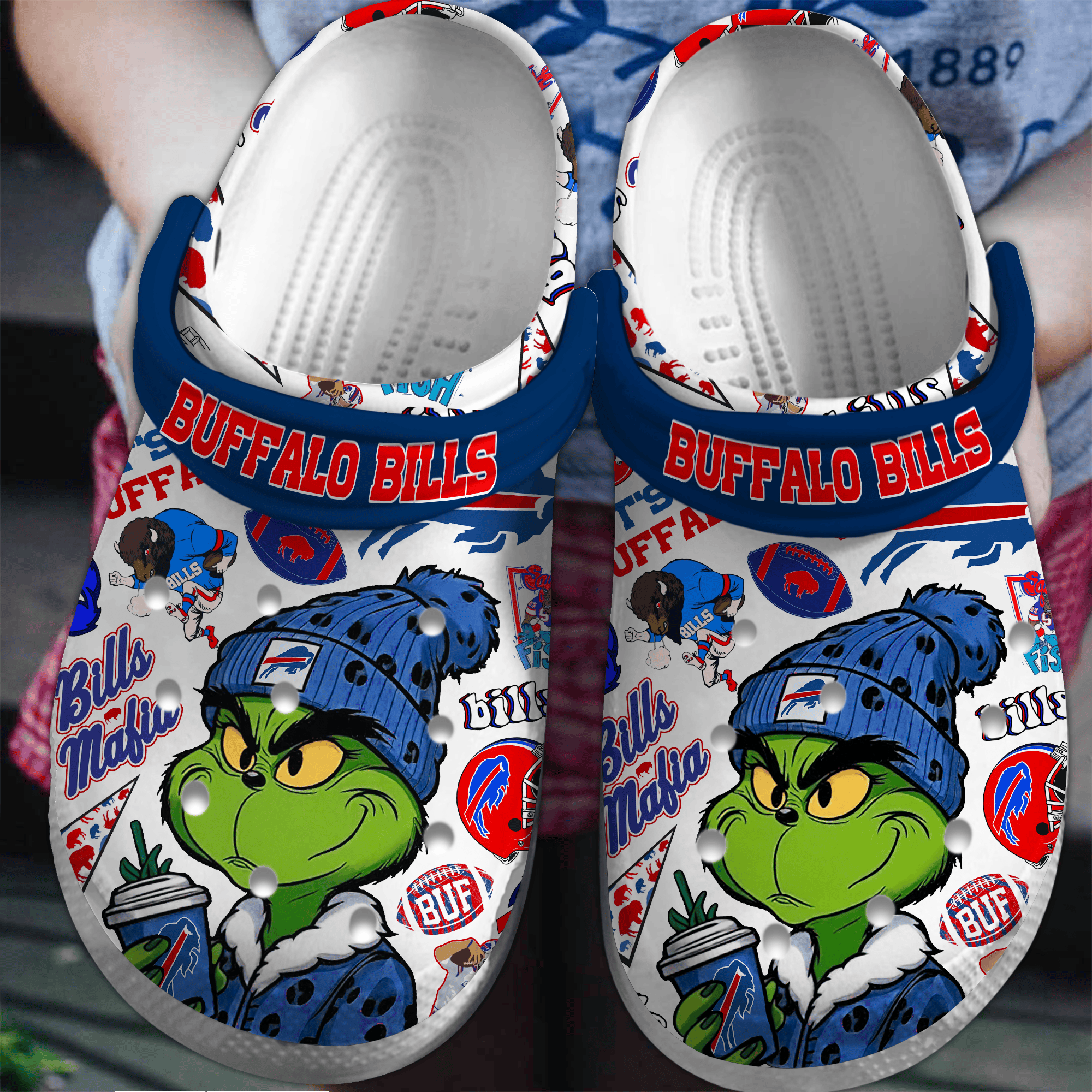 Grich Buffalo Bills NFL Sport Crocss Crocband Clogs Shoes Comfortable For Men Women and Kids