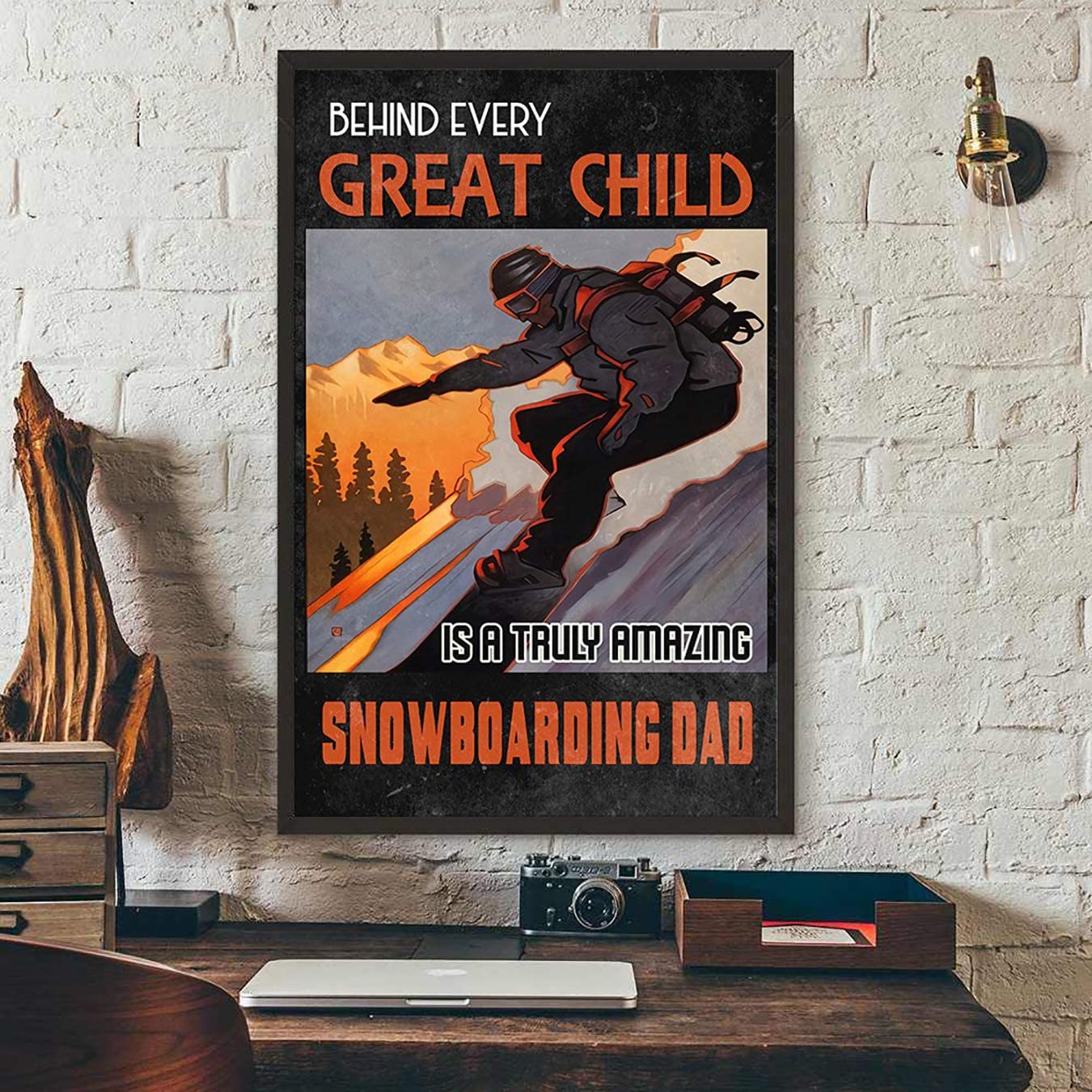 Poster Special to Be A Dad Snowboarding- House Decor – Motivational Wall Art – Aesthetic Posters – Vintage Posters