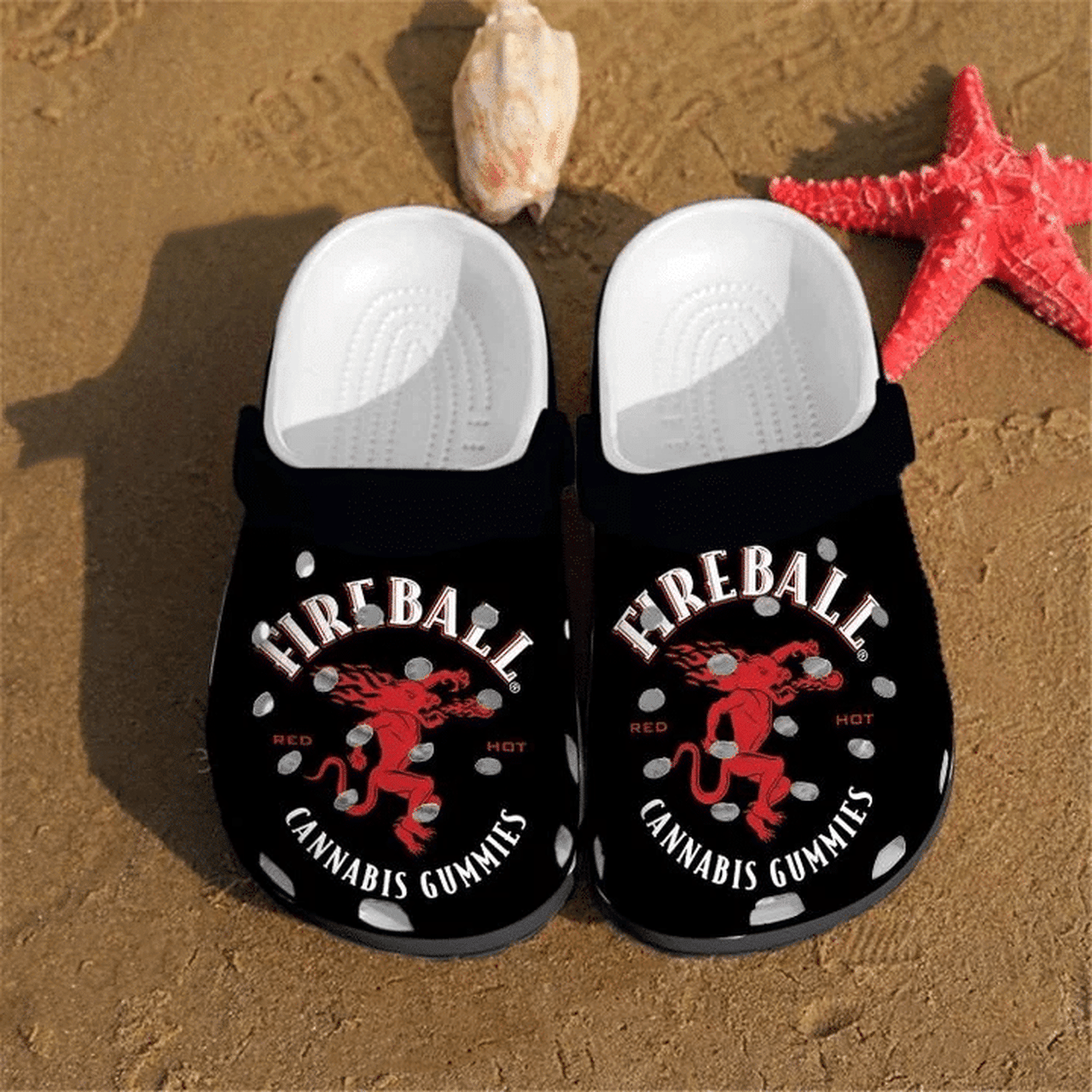 Fireball Cinnamon Whisky Black Clogs Clogband Clog Comfortable Water Shoes