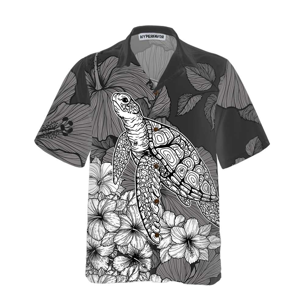 Hibiscus Turtle Hawaii Floral Shirt For Men Unique Gift Lover Ha89390