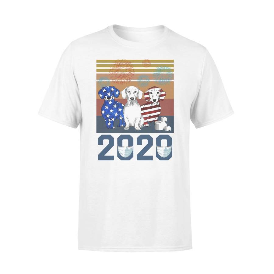 Dachshund Independence Day 2020 Vintage T-shirt