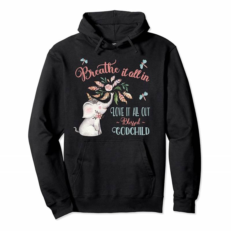 Blessed Godchild Gifts – Cute Elephant Gifts For A Godchild Pullover Hoodie, T-Shirt, Sweatshirt, Tank Top, Racerback, Dolman