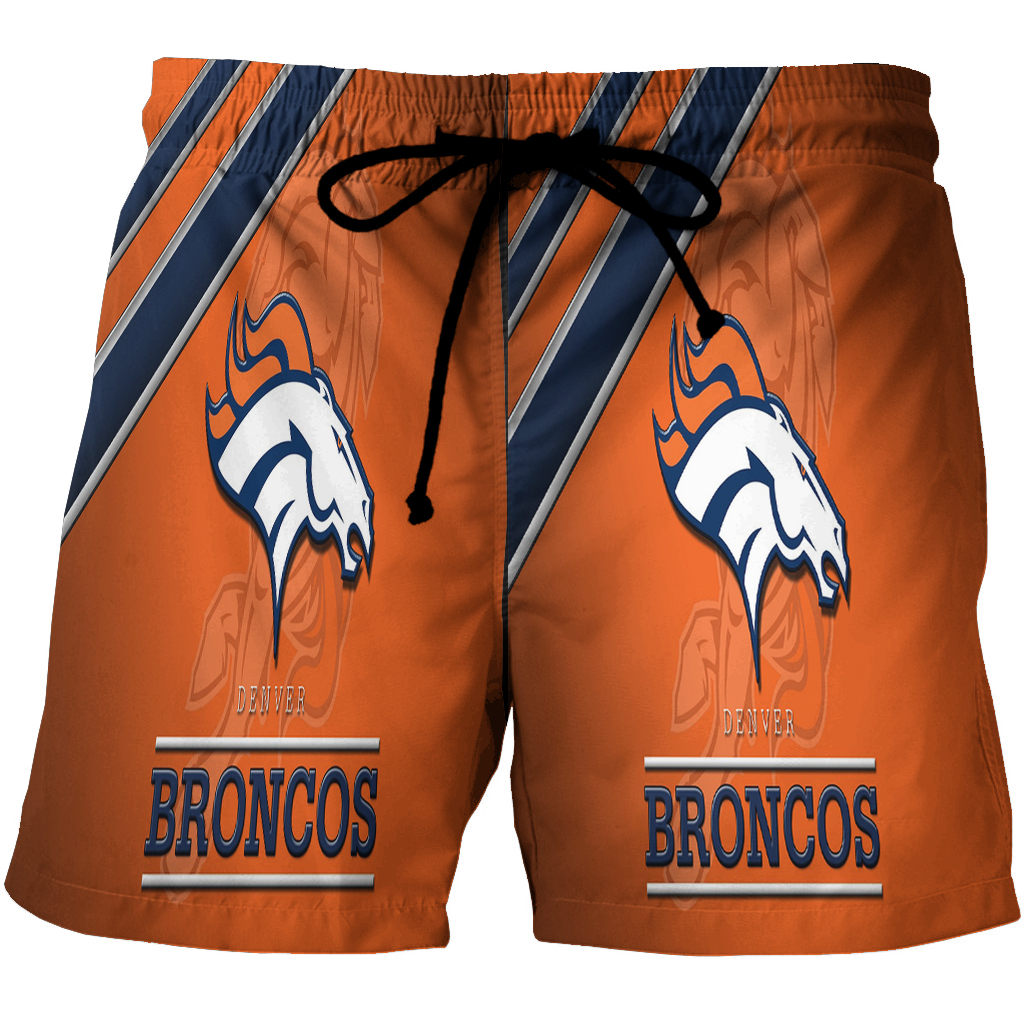 Denver Broncos Emblem V53 3D All Over Print Summer Beach Hawaiian Short