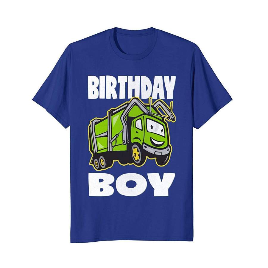 Birthday Boy Garbage Trucks Vintage Monster Truck T-Shirt