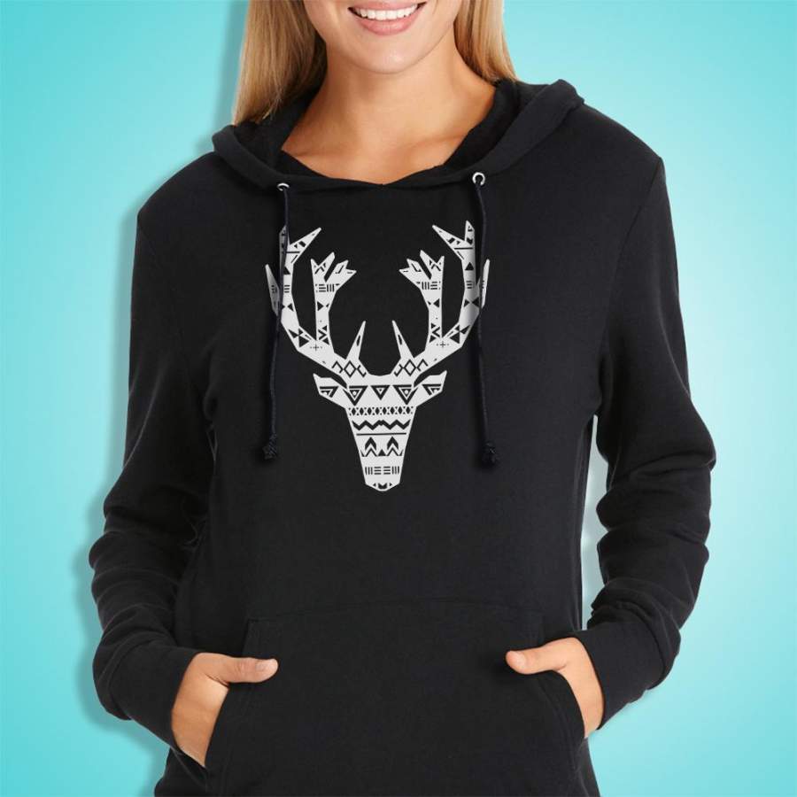 The Tribal Elk Christmas Rad  Christmas Women’S Hoodie