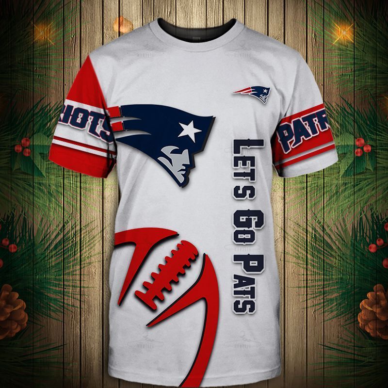 New England Patriots T-Shirt Graphic Balls Gift S