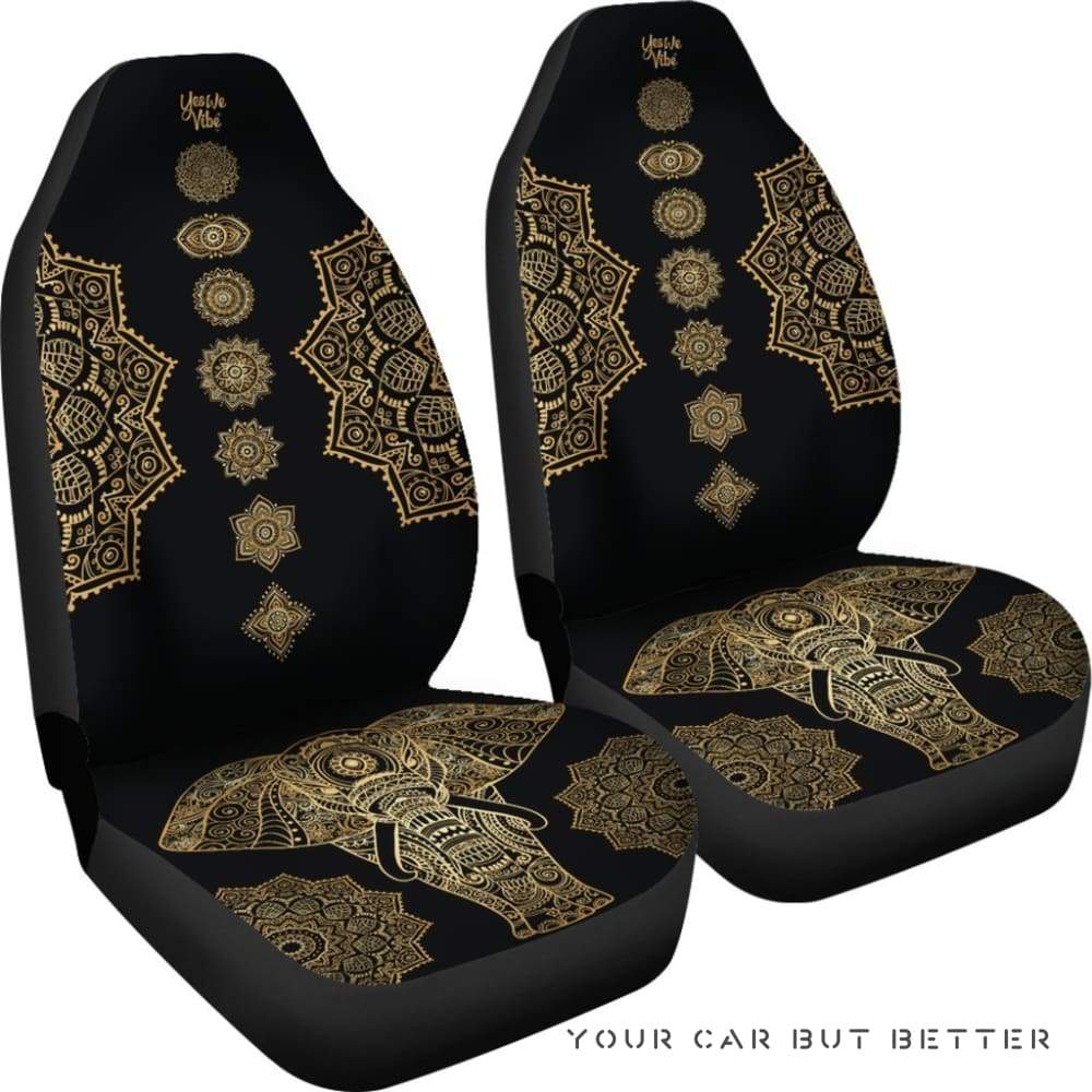 Gold Elephant Car Seat Covers 192211