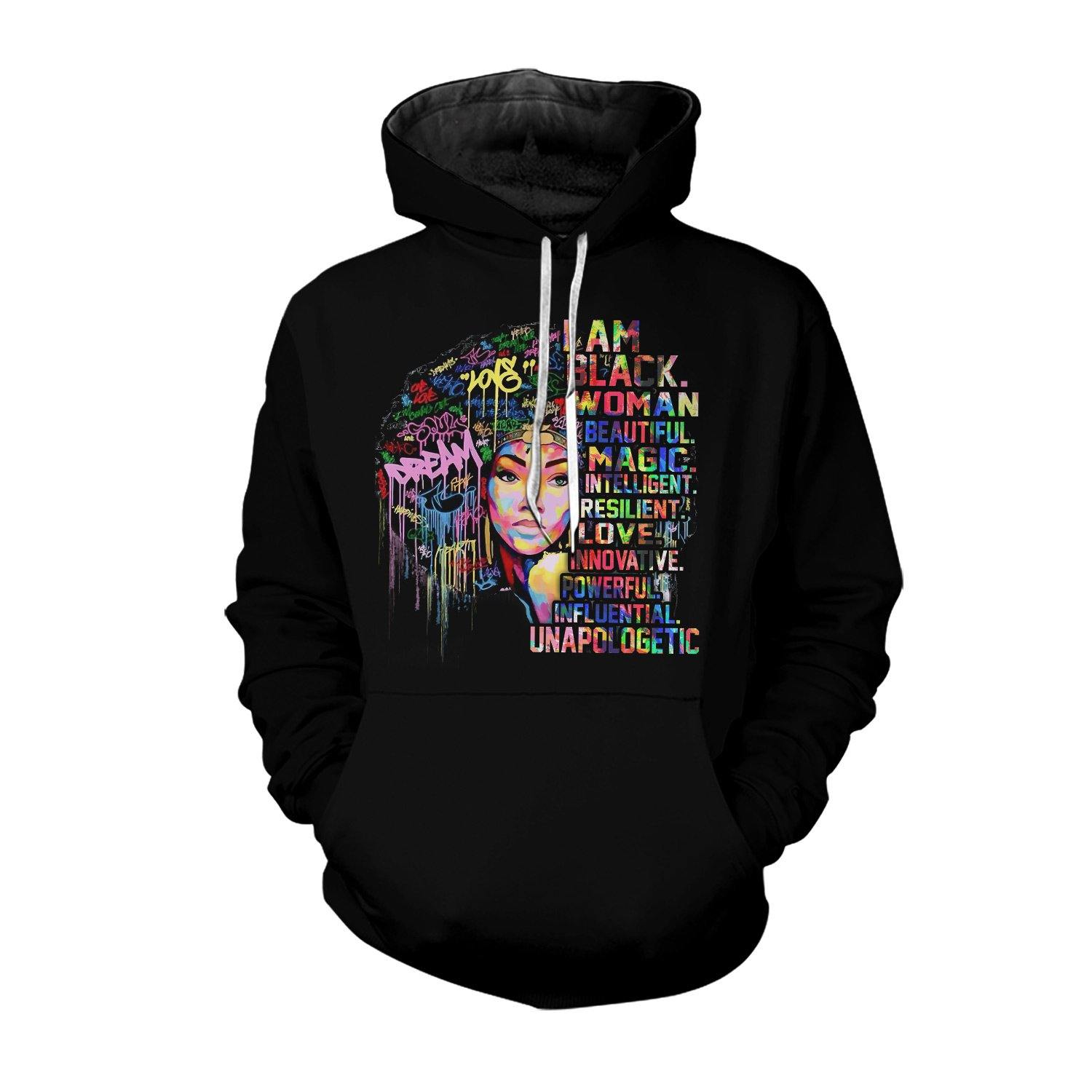 I Am A Black Powerful Women Hoodie