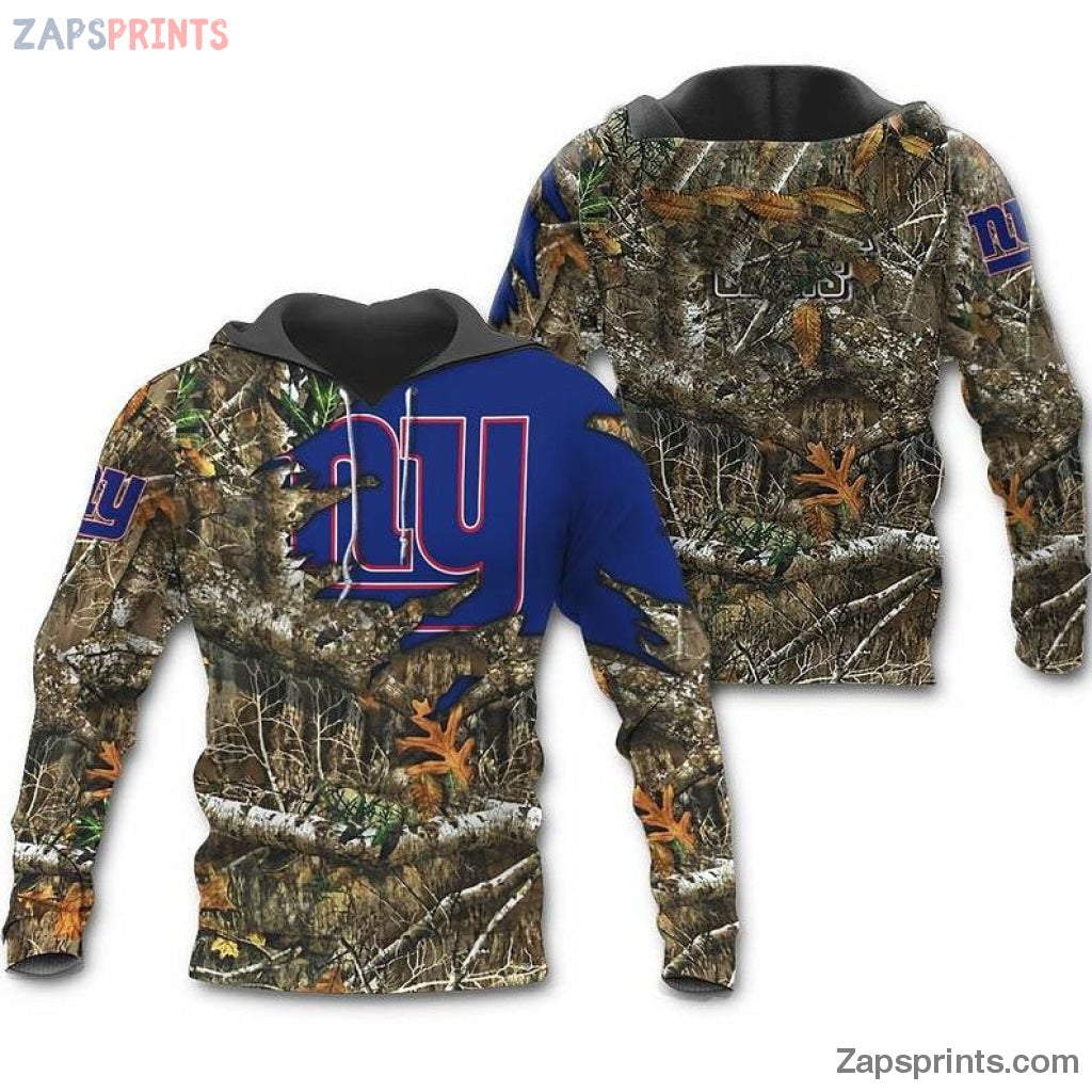 New York Giants Hunting Camo 3D Hoodie Gift For Fan Football Lovers