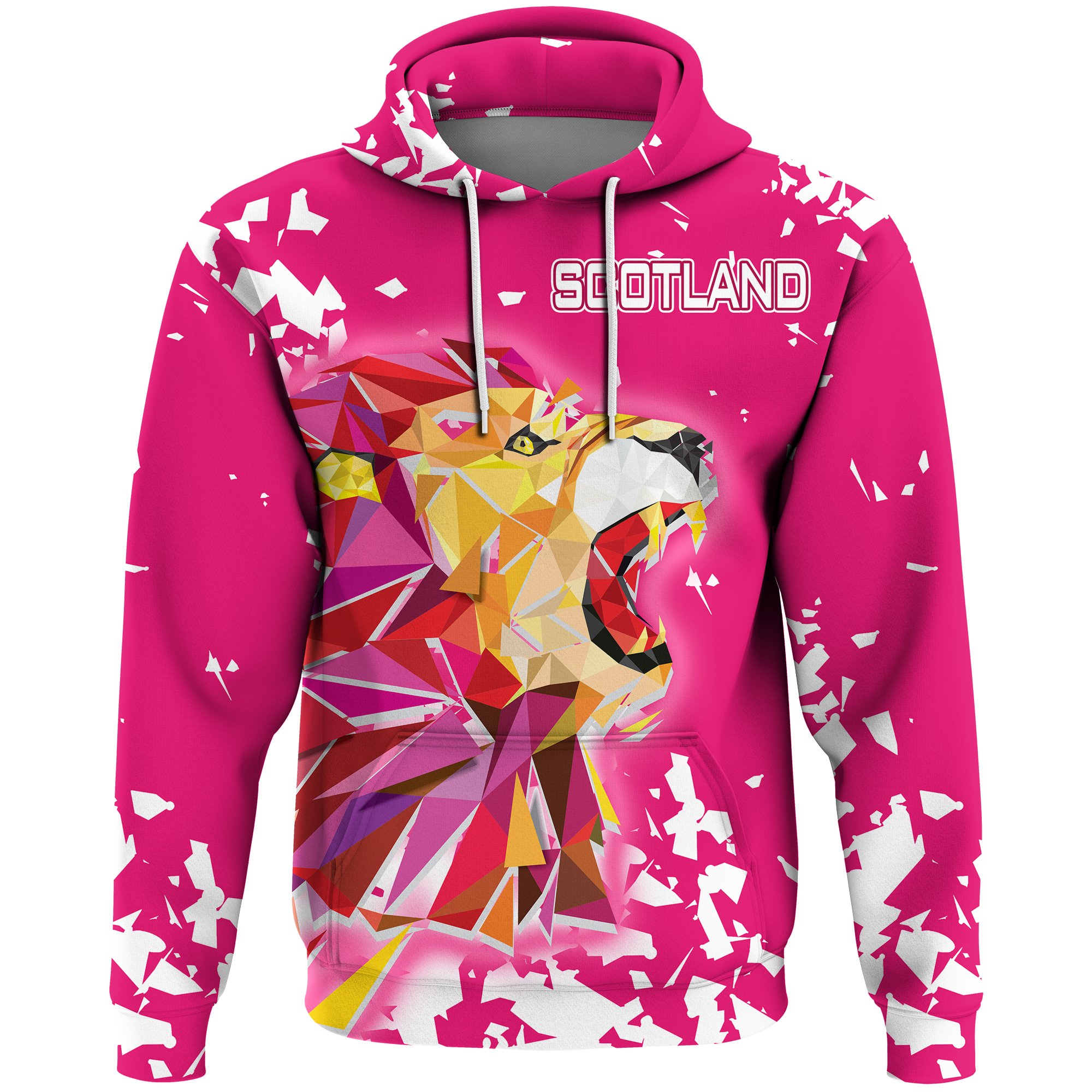 1stScotland Hoodie Pink Lion A27