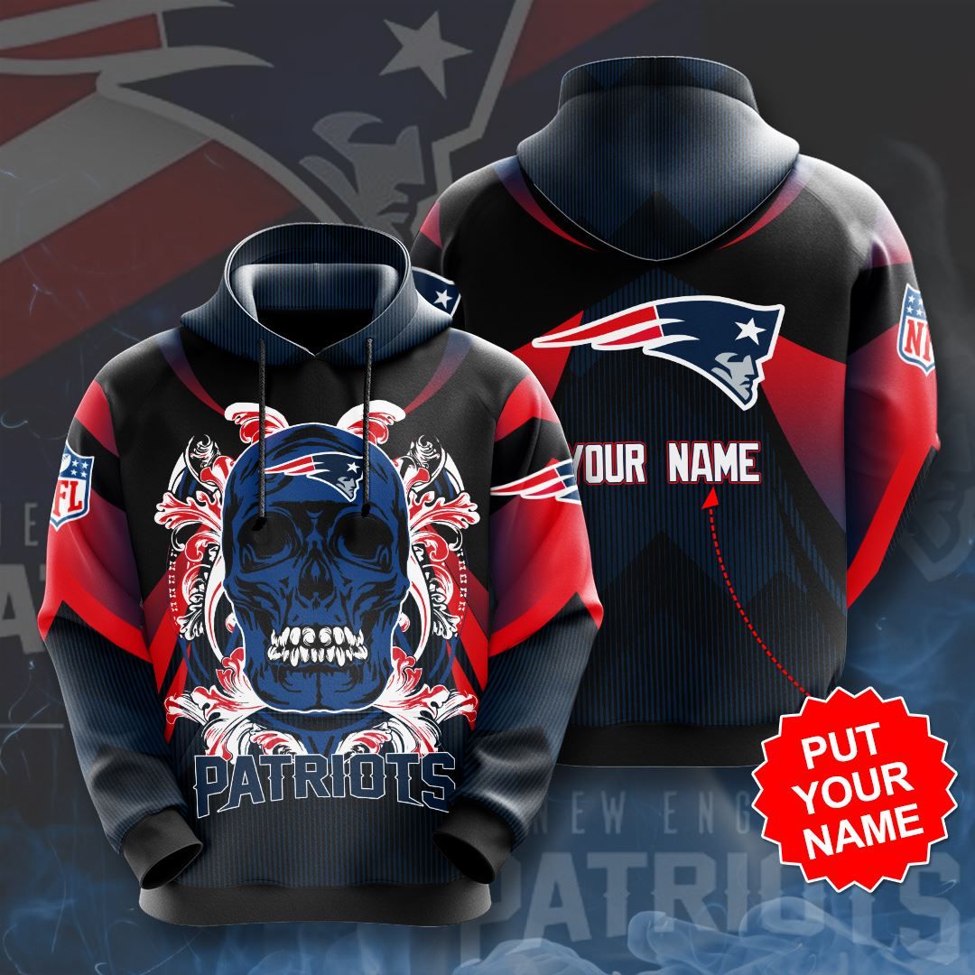 Personalized New England Patriots No1308 Custom Hoodie 3D